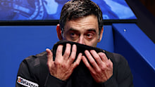 Ronnie O'Sullivan in tears after winning his seventh world title.