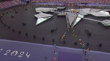 Here come the athletes