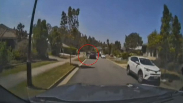 Video has shown the moment a man fed up with Queensland's youth crime performed a citizen's arrest on a teenager who was allegedly in a stolen car a Range Rover in Gold Coast.