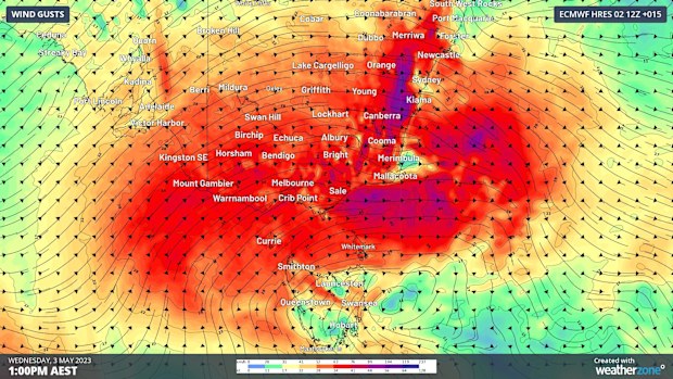 Victoria weather: Damaging winds headed for Victoria and NSW | Nine.com.au
