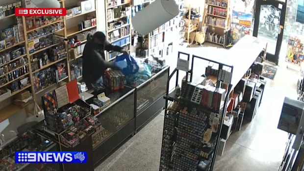 Armed with a golf club, the thief smashed his way into the Moonee Ponds store in the early hours of April 14 before filling a bag with more than $3000 worth of Pokemon cards and fleeing.
