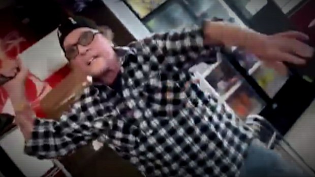 Tony Campbell, who runs Jessie's Pizza on Victoria's Phillip Island, also threatened to "chop the head off" his worker's father using the large utensil. 
