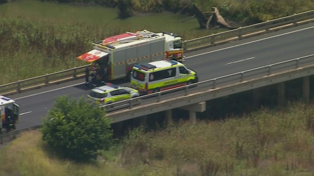 A mother, father and their baby have died in a multi-vehicle crash in Oakey, Queensland.