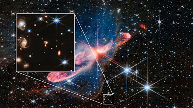 Cosmic question mark spotted in space by NASA's James Webb Space Telescope.