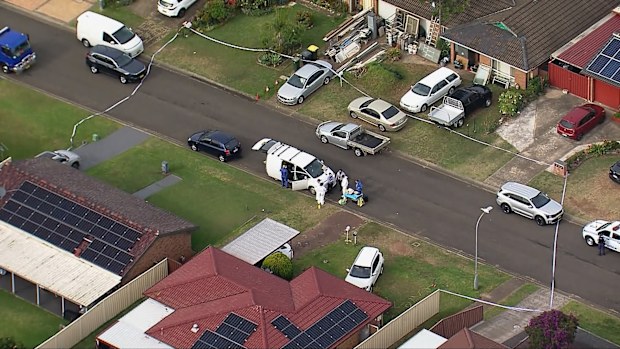 Police remain on scene this morning as they attempt to map out an "extensive" crime scene.