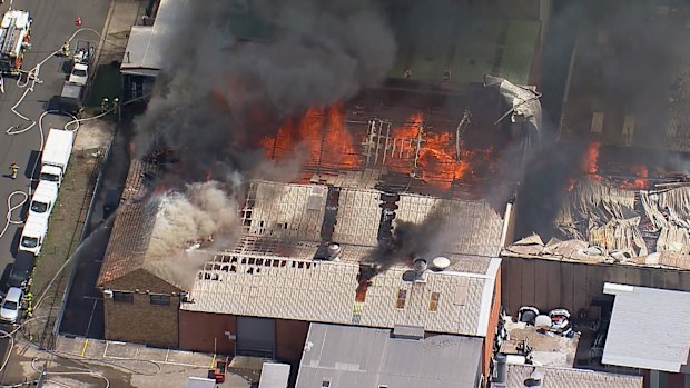 Firefighters are at the scene of a factory fire in Sydney's west.