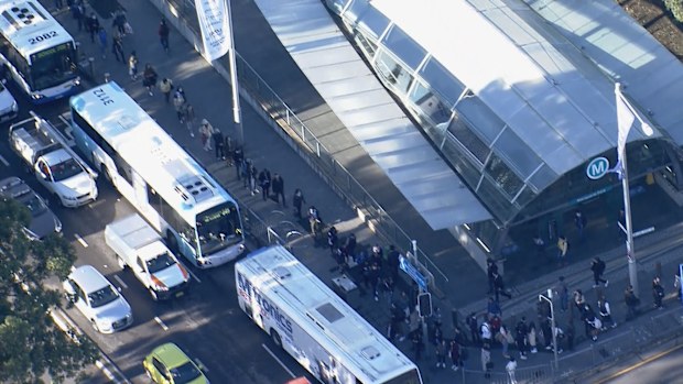 There were massive queues in Sydney's north during peak hour after a train breakdown.