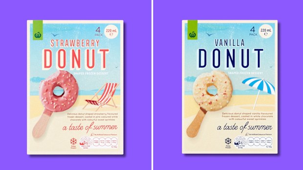 Woolworths unveils Donut-shaped ice creams
