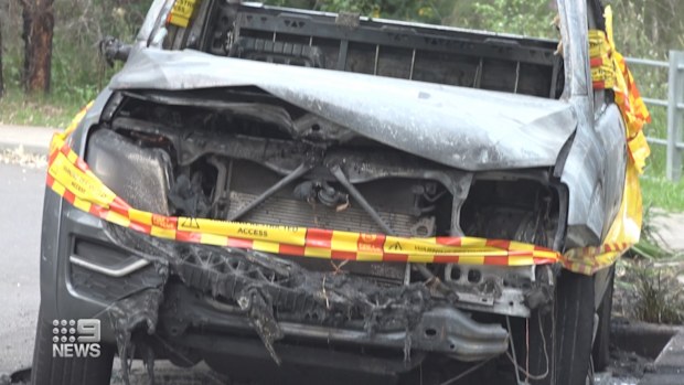Police later found the burnt out ute at nearby Beaumont Hills