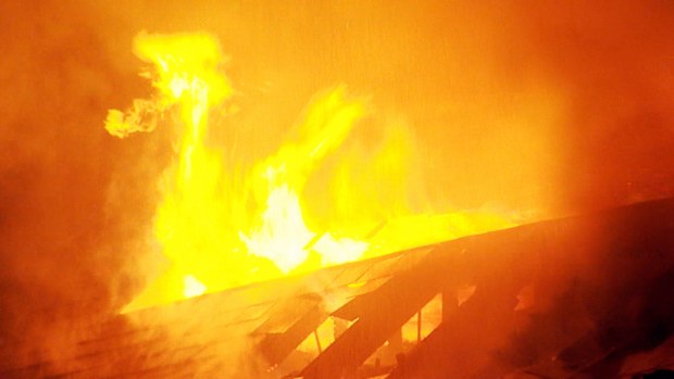 About 80 fire crews responded to the blaze.