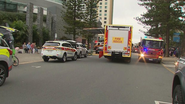 A fire has broken out in a Surfers Paradise high-rise.