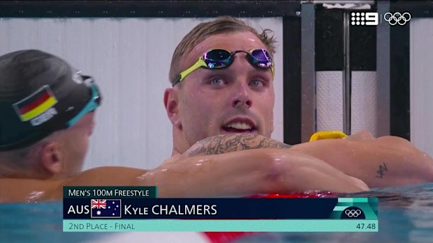 Kyle Chalmers finished in silver position.