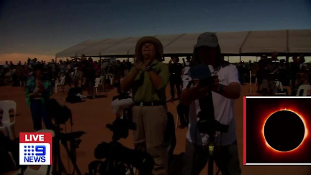 The small town of Exmouth was plunged into darkness for the celestial event.
