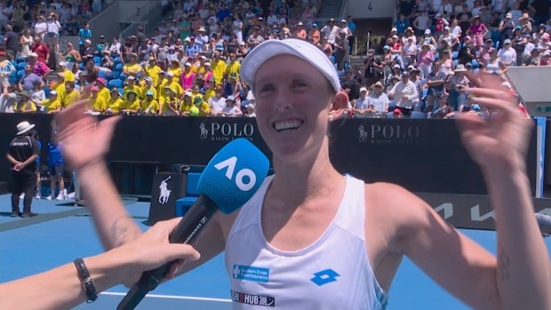 Storm Hunter speaks after AO win.