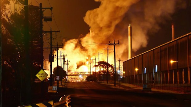 An oil refinery in Geelong was hit by a massive fire, causing concerns it could impact Australia's already critical fuel supply.