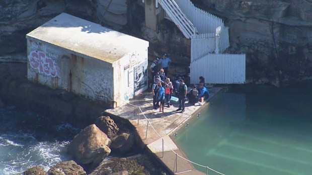 A man has been injured after falling from a cliff at a beach in Sydney's eastern suburbs,The accident happened at Bronte Beach, in the eastern suburbs, which was packed for Christmas Day.