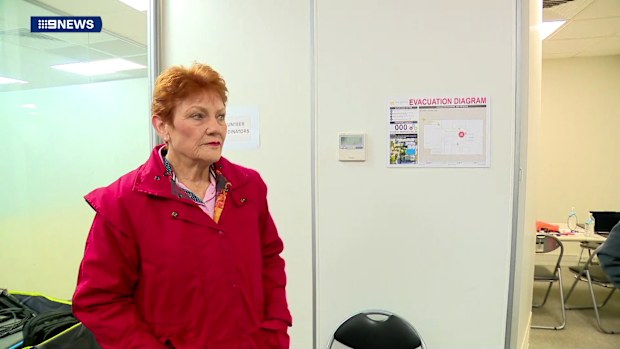 Pauline Hanson was seen questioning their removal. 