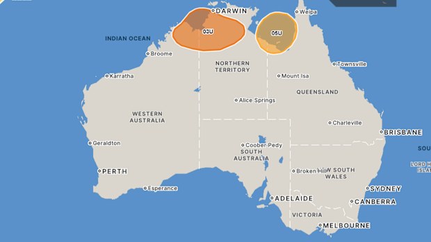 Map shows where the Bureau of Meteorology expects the lows to be located on Sunday, January 10