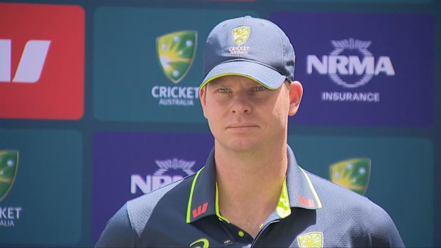 Steve Smith fronts media ahead of the second Ashes Test in Brisbane.