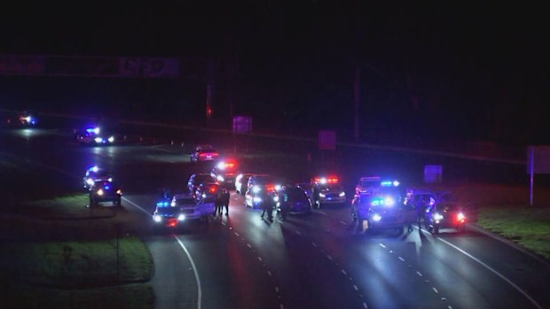 Seven people were arrested after a lengthy police chase in Melbourne overnight.
