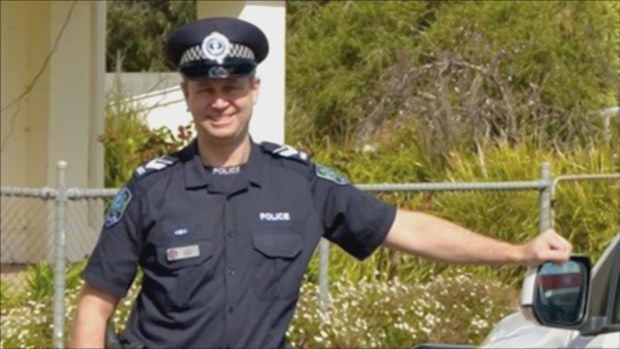 A veteran police officer allegedly shot dead in South Australia overnight is the first serving member of the state's police force to die in the line of duty in more than 20 years. Brevet Sergeant Jason Doig, 53, and two other officers were called to an isolated rural property in the town of Senior, 15 kilometres north of Bordertown, at about 11.20pm after reports a dog had been shot.