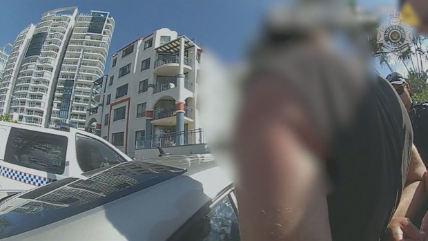 A sausage dog has been rescued from a hot car on the Gold Coast