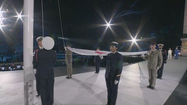 Paralympic flag is raised.