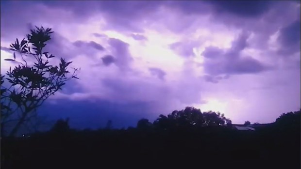 Lightning strikes in Queensland