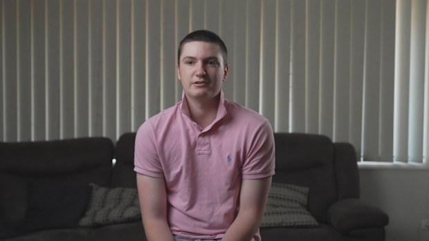Aiyden O'Donoghue, now 16, was nearly killed after hanging off a train as part of a social media trend called 'buffer riding' last year.O'Donoghue had broken into the back carriage of a train as it passed Bankstown Station to participate in the trend, which consists of hanging from the back of a moving train.