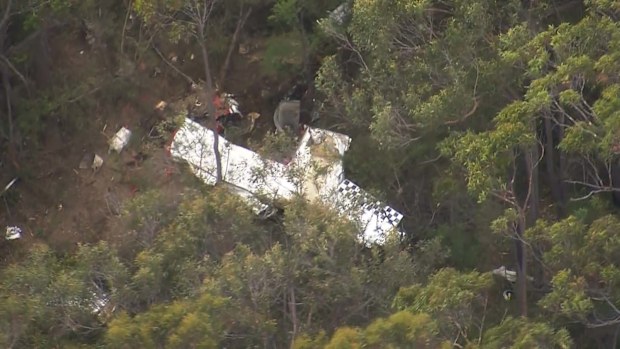 Reports were made at 11.50am that the two aircraft collided near Napperfield Airfield, in Wedderburn, near Appin.One of the planes crashed in nearby bushland.