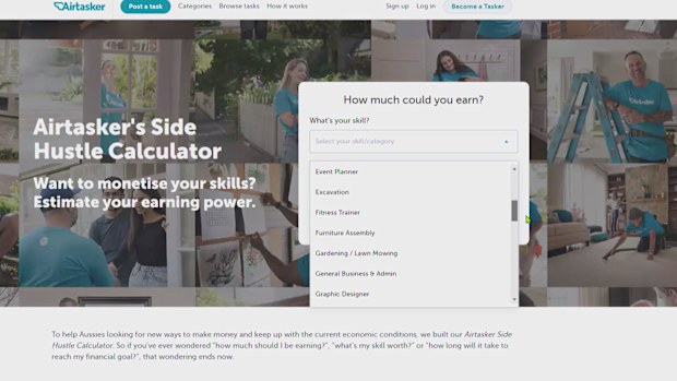 Airtasker side hustle calculator