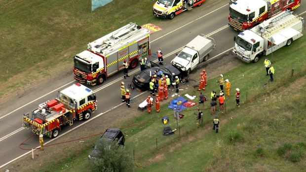 A number of people have been injured in a car crash inn Sydney's west.
