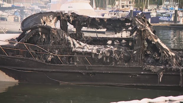 Three boats worth nearly $2 million combined have been destroyed by fire in Sydney's Northern Beaches.
