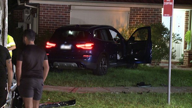A couple in Sydney's west got the shock of a lifetime after a car slammed through their bedroom wall while they were sound asleep.