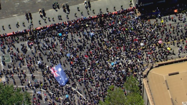Protesters gather in Melbourne CBD for another weekend of rallies.