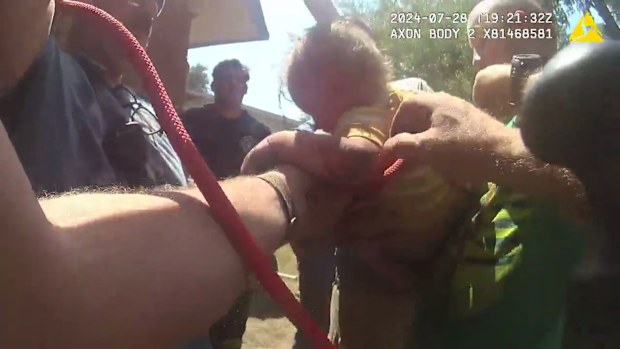 A toddler in the US has been rescued after he fell into a pipe meant for groundwater. The toddler was found trapped underground inside the PVC pipe, which was about 30 centimetres in diameter. The 14-month-old appeared to be uninjured and was upright at the bottom.