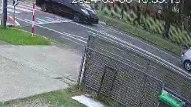 Three teenagers are on the run after an allegedly stolen vehicle they were in crashed during a police pursuit in Sydney.Police had been following a four-wheel-drive through the city's south-west suburbs about 6pm yesterday when it crashed at a roundabout outside Heckenberg Public School on South Liverpool Road in Heckenberg. One allegedly fled down South Liverpool Road as officers pursued on foot, leaving the three others inside the car to flee in another direction.