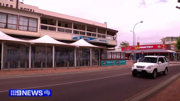A sickening one punch attack outside a South Australian pub has left a 26-year-old man in hospital.