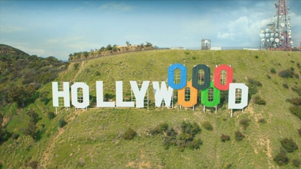 The Hollywood sign has been rearranged as part of the Paris closing ceremony.