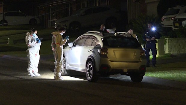 A man was arrested after returning to the home at 2.30am in a silver sedan.