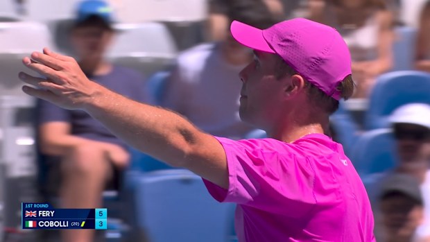 Arthur Fery was not happy with Flavio Cobolli.