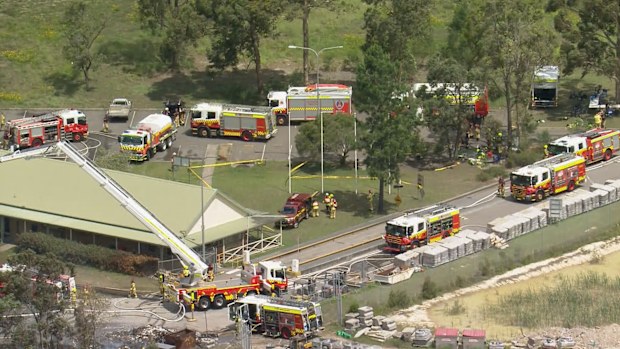 More than 180 firefighters are now battling the blaze.