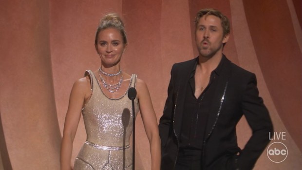 Emily Blunt and Ryan Gosling at the 2024 Oscars.