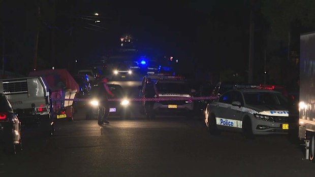 A man has been arrested after a body with stab wounds was found at a home in Sydney's south-west.Emergency services were called to a home on Kembla Street, Croydon Park at 5pm.