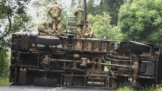 A number of defence personnel have been injured after two ADF trucks responding to ex-Tropical Cyclone Alfred crashed in Northern NSW