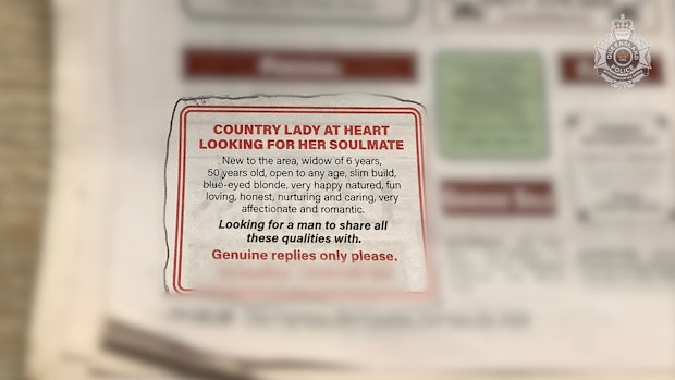 This is the ad allegedly at the centre of the love scam.
