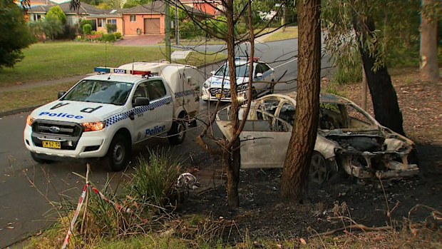 Police are investigating whether a burnt out car fouond nearby is linked to the shooting.