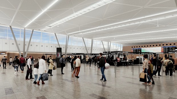 New body scanners are set to speed up the security process at Sydney's Domestic Airport as redevelopment plans are announced for the T2 Terminal.