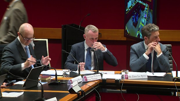 Three bosses of Northern Beaches Hospital operator Healthscope have been grilled over the failures that led to the death of two-year-old Joe Massa.