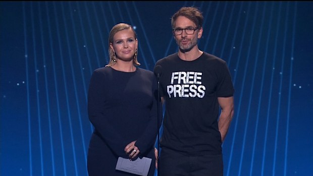Edwina Bartholomew and Todd Sampson